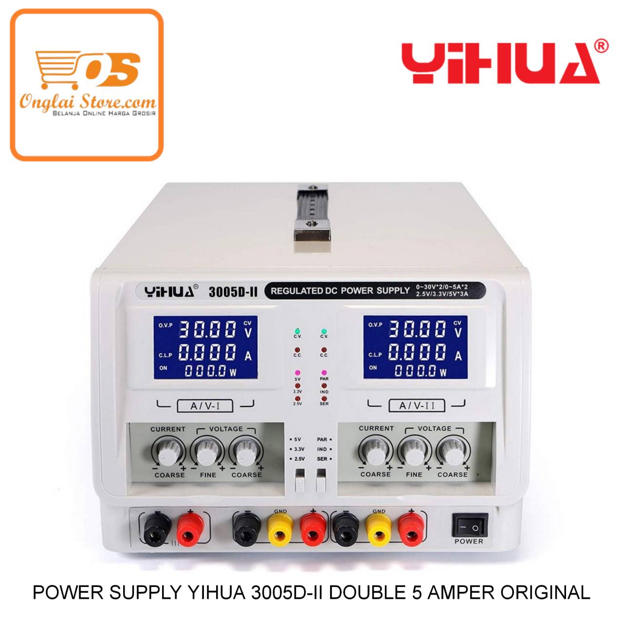POWER SUPPLY YIHUA 3005D-II DOUBLE (5 AMPER) ORIGINAL